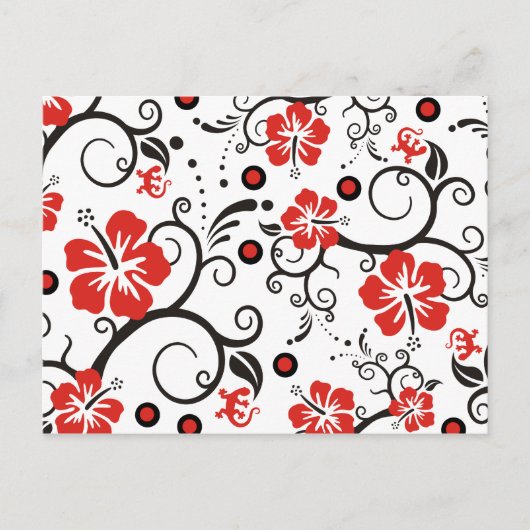 Patroon ARTs - hibiscus decor Briefkaart (Voorkant)