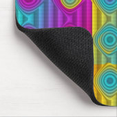 Patroon ARTs - streept 3D gekleurd 20 Muismat (Hoek)