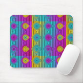 Patroon ARTs - streept 3D gekleurd 20 Muismat (Met muis)