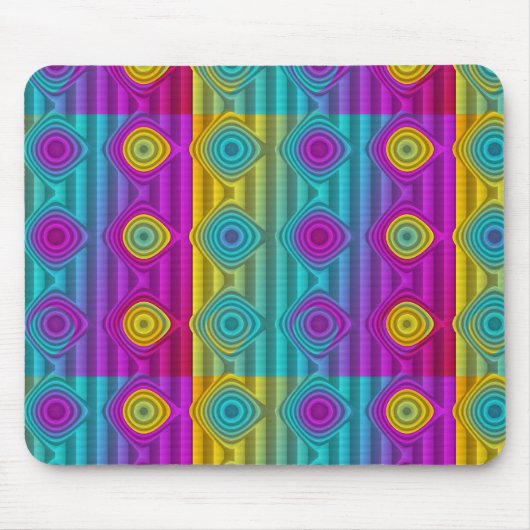 Patroon ARTs - streept 3D gekleurd 20 Muismat (Voorkant)