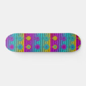 Patroon ARTs - streept 3D gekleurd 20 Skateboard (Horizontaal)
