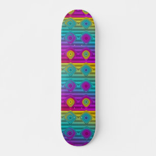 Patroon ARTs - streept 3D gekleurd 20 Skateboard