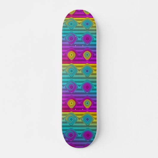 Patroon ARTs - streept 3D gekleurd 20 Skateboard (Voorkant)