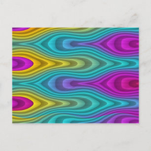 Patroon ARTs - strepen 3D gekleurd 19 Briefkaart
