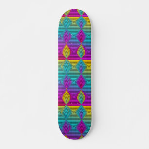 Patroon ARTs - strepen 3D gekleurd 21 Persoonlijk Skateboard