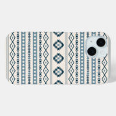 Patroon Aztec Blues Cream Mixed Motifs Case-Mate iPhone Case (Achterkant (horizontaal))