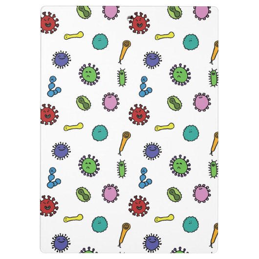 patroon Bacteriën, kiemen en virussen Klembord (Achterkant)