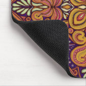 Patroon Batik geel blauw Muismat (Hoek)
