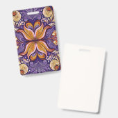 Patroon Batik Paars Badge (Voor- en achterkant)