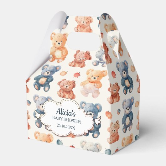 Patroon Beer Speelgoed Baby shower Favor Boxes Bedankdoosjes (Voorkant Zijde)