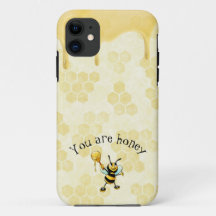 Patroon bijen honingraat iPhone Case