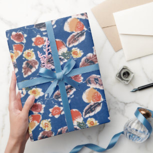  Patroon Bingata: aubergine Cadeaupapier