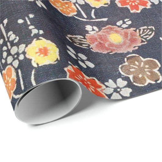  patroon Bingata: kersenbloesems... Cadeaupapier (Rol Hoek)