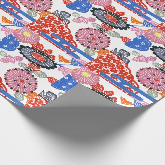  Patroon Bingata: Kleine kersenbloesems ... Cadeaupapier (Hoek)