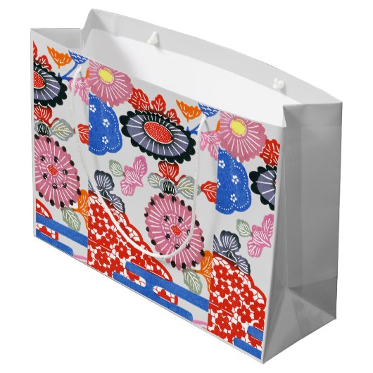 Patroon Bingata: Kleine kersenbloesems ... Groot Cadeauzakje (Achterkant Gekanteld)