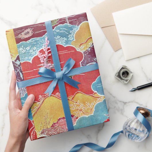  Patroon Bingata: Kraan & Schildpad Cadeaupapier (Geschenken)