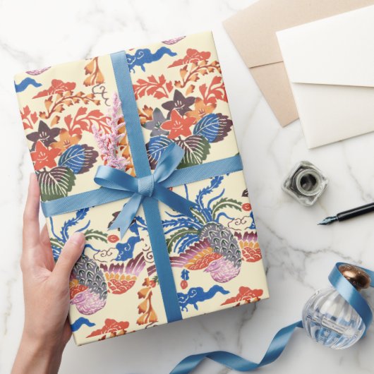 Patroon Bingata: Paulownia en Phoenix Cadeaupapier (Geschenken)