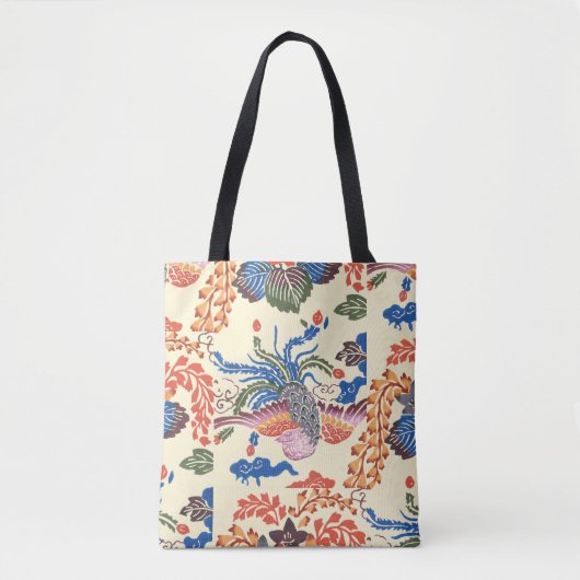 Patroon Bingata: Paulownia en Phoenix Tote Bag (Voorkant)