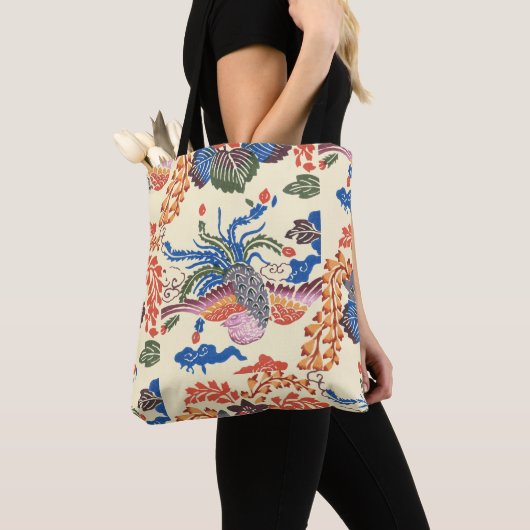 Patroon Bingata: Paulownia en Phoenix Tote Bag (Dichtbij)