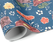  Patroon Bingata: Pioenen en kleine... Cadeaupapier (Rol Hoek)