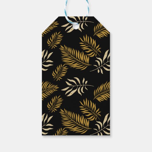 Patroon bladeren 16 cadeaulabel (Achterkant)