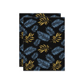 Patroon bladeren 17 notitiekaartje (Voorkant / Achterkant in situ)