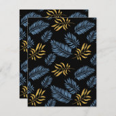 Patroon bladeren 17 notitiekaartje (Voorkant / Achterkant)