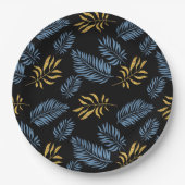 Patroon bladeren 17 papieren bordje (Voorkant)