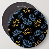 Patroon bladeren 17 ronde button 6,0 cm (Voorkant /achterkant)