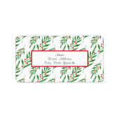 Patroon bladeren en bessen etiket (Voorkant)