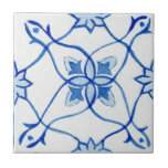 Patroon Blauw & Wit Mediterrane Waterverf Tegeltje<br><div class="desc">Als u op zoek bent naar een opvallende en mooie backsplash voor uw woningrenovatieproject, kijk dan niet verder dan onze Patterned Blue & White Mediterranean Waterverf Keramische Tegel! Deze tegel is er een van een soort, met een ingewikkelde blauw-witte patroonschaal die de Middellandse Zee recht in uw huis plaatst. De...</div>
