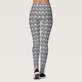Patroon blauwe en grijze pols leggings (Achterkant)