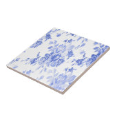 Patroon Blauwe en Witte Bloemen Tegeltje (Zijkant)