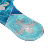 patroon Blauwe marmer en zilver Snijplank (Hoek)