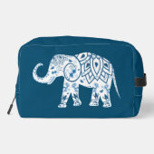  Patroon Blauwe Olifant Gepersonaliseerd Toilettasje (Achterkant)