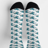 Patroon Blauwe Walvis Sokken (Top)
