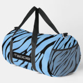 Patroon Blauwe Zebra Stripes Plunjezak (Rechterhoek)