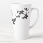 patroon-bloem-decoratief plant latte mok (Rechts)