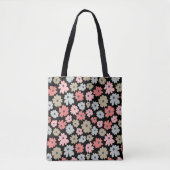 Patroon Bloem Kleurig Vintage       Tote Bag (Voorkant)