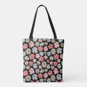 Patroon Bloem Kleurig Vintage       Tote Bag (Achterkant)