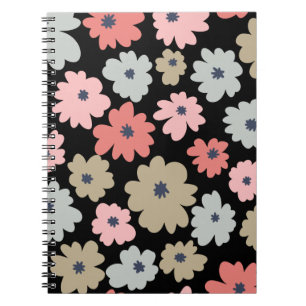 Patroon Bloem Kleurrijk Vintage        Notitieboek