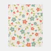 Patroon Bloemen Fleece Deken (Voorkant)