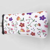 patroon bloemen- golfheadcover (Voorkant)