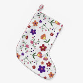 patroon bloemen- kleine kerstsok (Voorkant (Hangend))