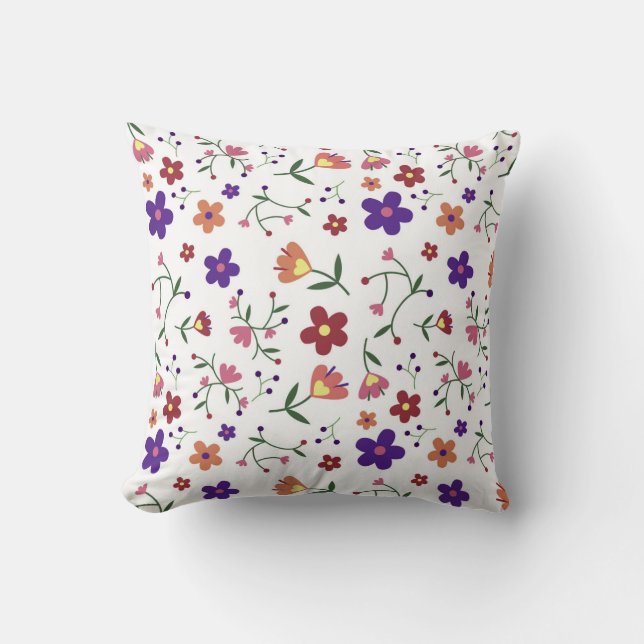 patroon bloemen- kussen (Voorkant)
