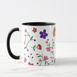 patroon bloemen- mok