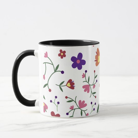 patroon bloemen- mok (Links)