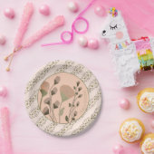 Patroon Bloemen Ontwerper Papieren Bordje (Feest)