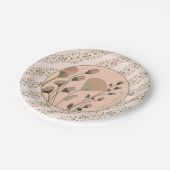 Patroon Bloemen Ontwerper Papieren Bordje (Gekanteld)