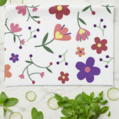 patroon bloemen- theedoek (Gevouwen)